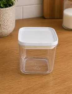 Фото товару «Ємність для сипучих продуктів R plastic, 0,6 л, з білою кришкою»