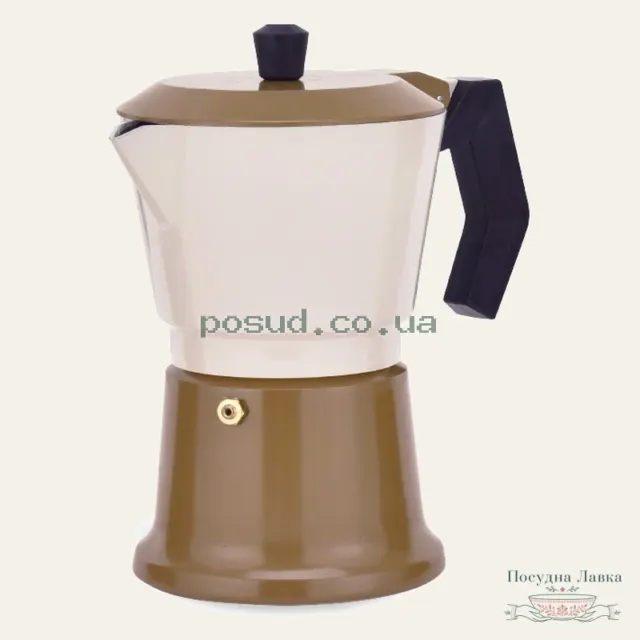 Фото товару «Гейзерна кавоварка Maestro «Espresso Moka» MR-1657-3-BEIGE, 150 мл»