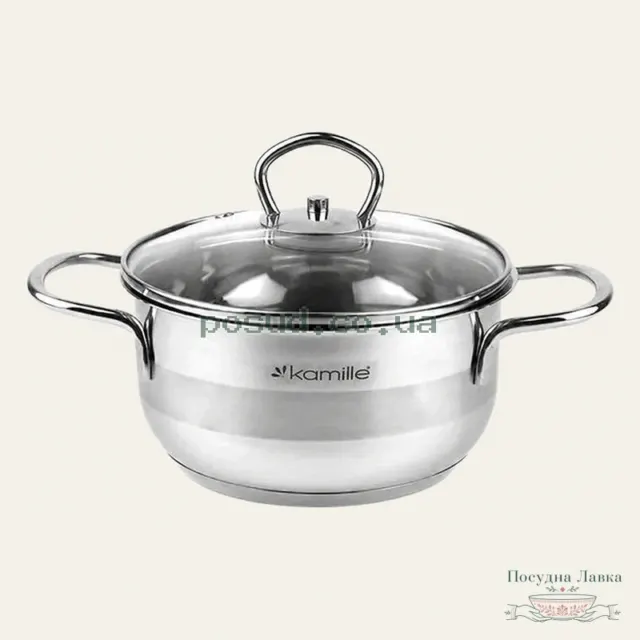 Каструля Kamille KM-5412, 2 л, 18 см з кришкою