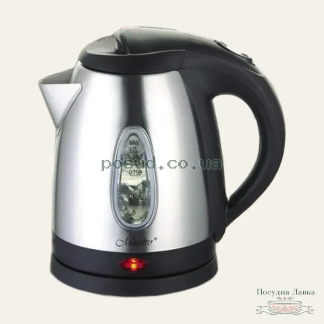 Електрочайник Maestro MR-046, 1,2 л, 2000 Вт, металевий
