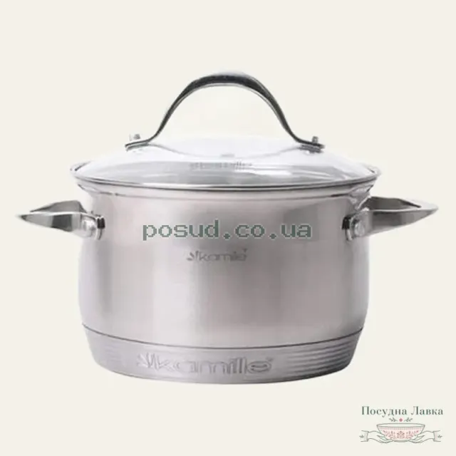 Каструля Kamille Thick KM-4720S, 3,9 л, 20 см, із семишаровим дном