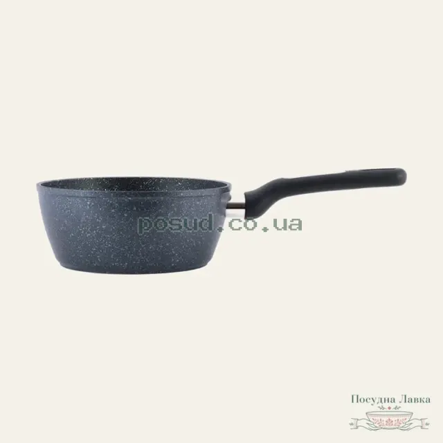 Алюмінієвий ківш Kamille Marble KM-5380MR, 1,8 л, чорний мармур
