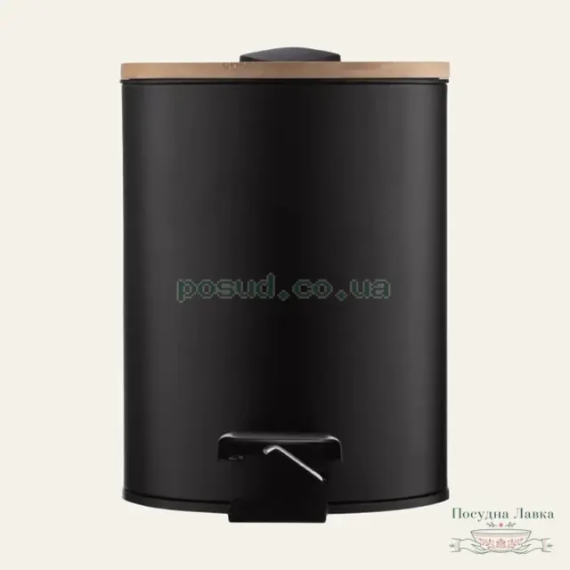 Відро для сміття Ardesto Minimalism ARHB3601BB, 3 л, чорне, з педаллю