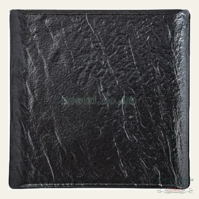 Фото товару «Тарілка квадратна Wilmax Slatestone Black WL-661104/A, 13 × 13 см»
