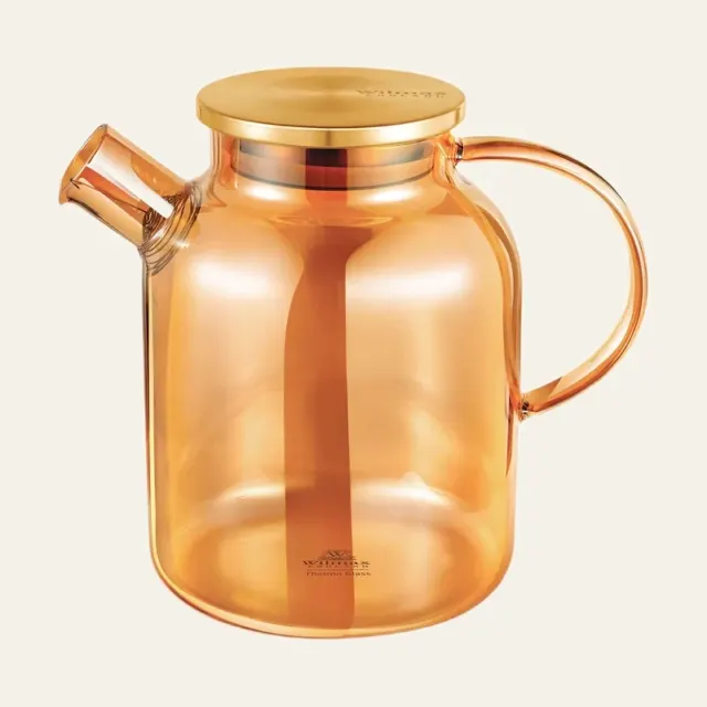 Чайник зі спіральним фільтром і металевою кришкою Wilmax Thermo Amber, 1,6 л, WL-888811003 / A