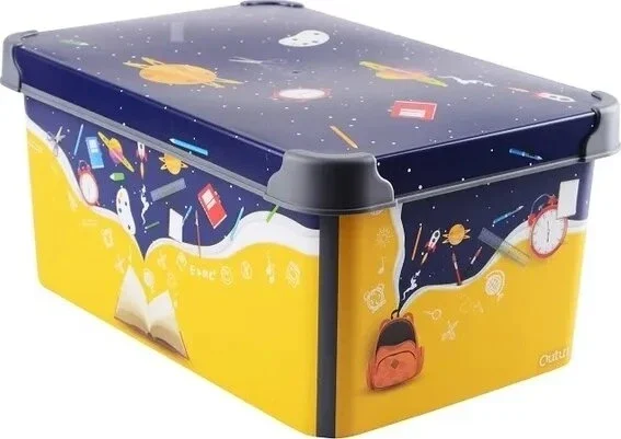 Фото товару «Коробка Qutu STYLE BOX з кришкою SPACE SCHOOL 10 л»