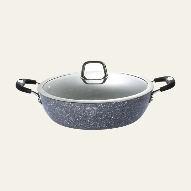 Каструля-сотейник Berlinger Haus BH-1158 Stone Touch, низька з кришкою, 3,8 л, Ø 28 см, BH 1158N