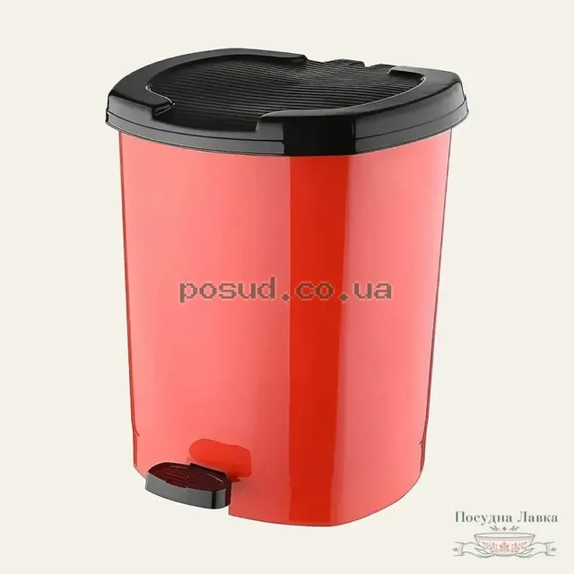 Відро для сміття Asude Plastik ASD186 з педаллю, 22 л, кольори в асортименті