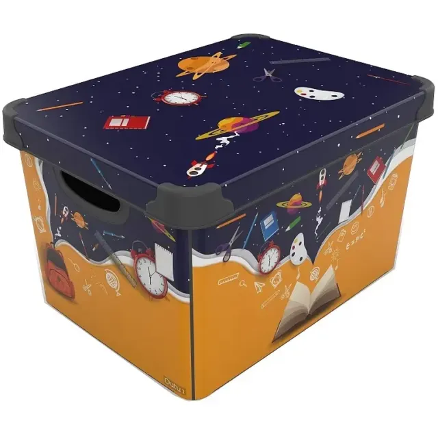Фото товару «Коробка Qutu STYLE BOX з кришкою SPACE SCHOOL 20 л»