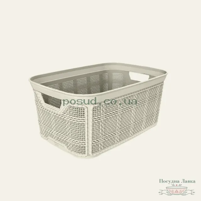 Фото товару «Кошик Akay Plastik Jute AK 595, 5 л, 29 × 20 × 11 см, мікс, без кришки»