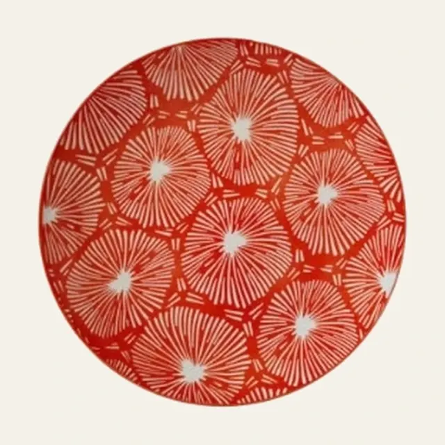 Фото товару «Тарілка обідня кругла Astera Kushi Red, 27 см, A0680-KR11»