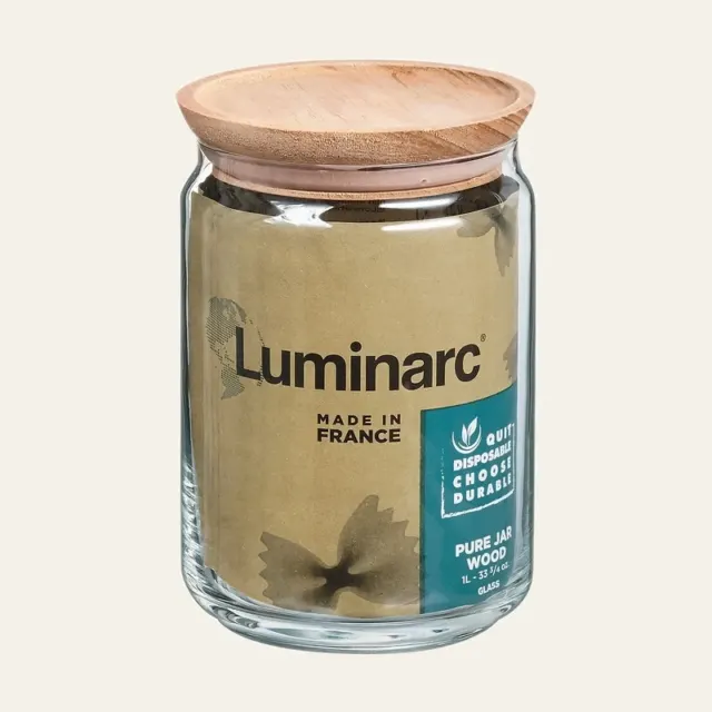 Фото товару «Банка для сипучих продуктів Luminarc Wood, 1 л»