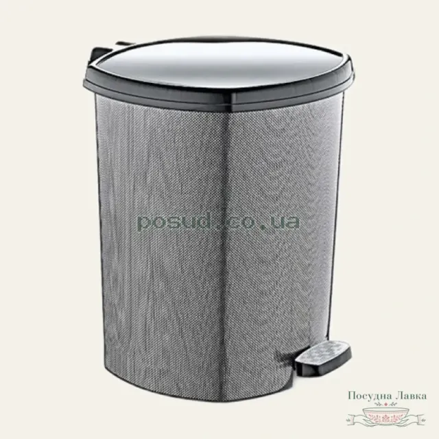 Педальне відро для сміття Ozer Plastik OZER-D-004 Metalic, 6 л, однотонний металік, 21 × 23,5 × 26 см