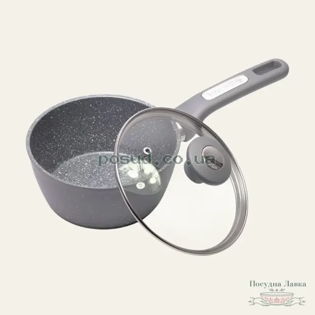 Ківш алюмінієвий Kamille KM-4282GR з гранітним покриттям, 1,2 л, Ø 16 см