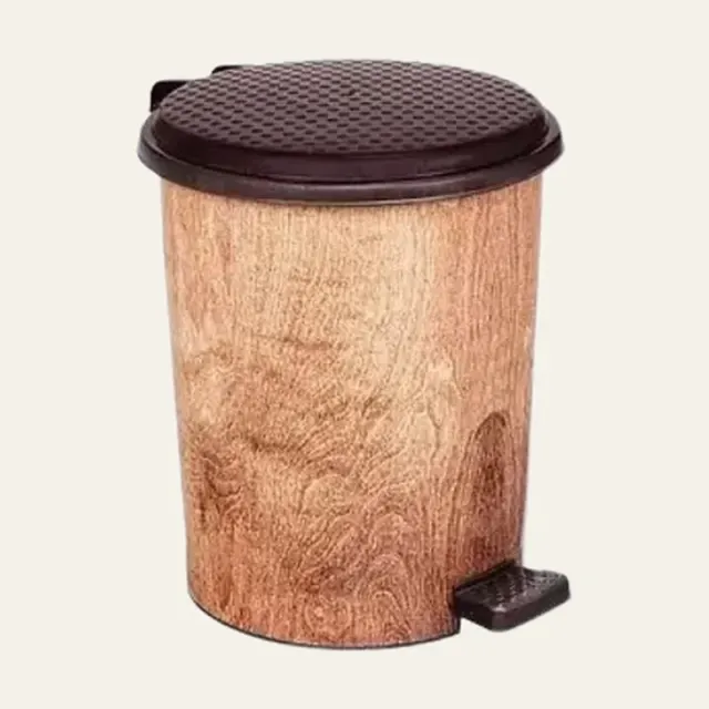 Відро для сміття з педаллю Elif Plastic 10 л (дерево), 366