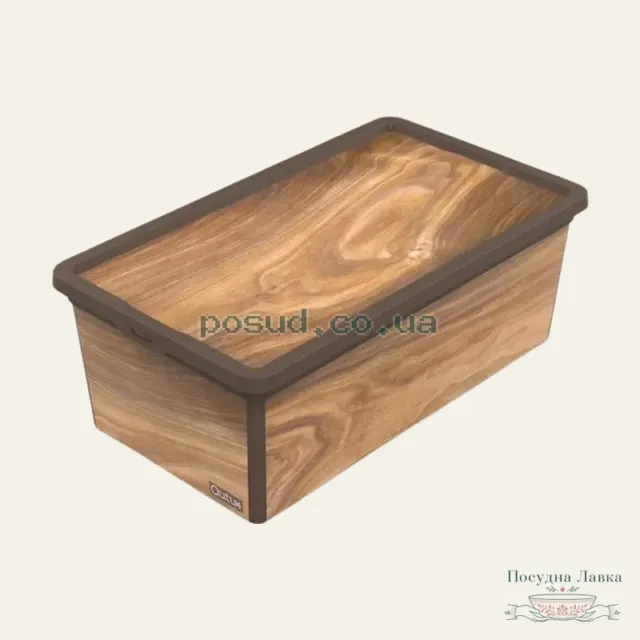 Фото товару «Коробка Qutu Trend Box Wood з кришкою, 5 л»