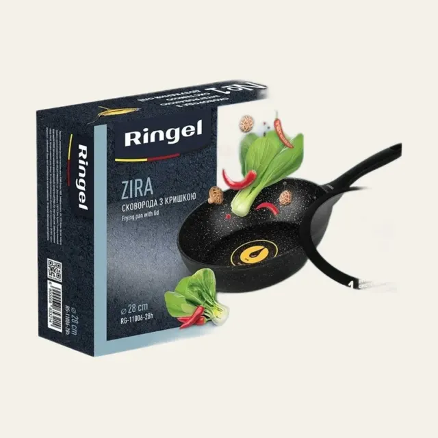 Фото товару «Сковорідка глибока з кришкою Ringel Zira, Ø 24 см, RG-11006-24h»