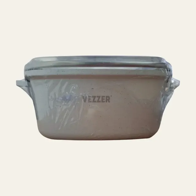 Каструля Vezzer 20 × 9 см 2,8 л з білим мармуровим покриттям з кришкою, VZ8116