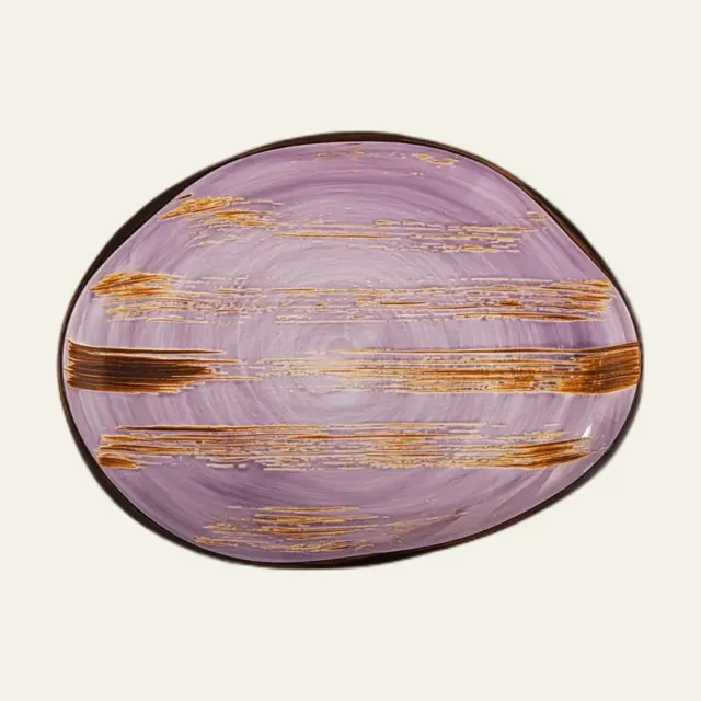 Фото товару «Блюдо Wilmax Scratch Lavander, камінь, 33 × 24,5 см, WL-668742 / A»