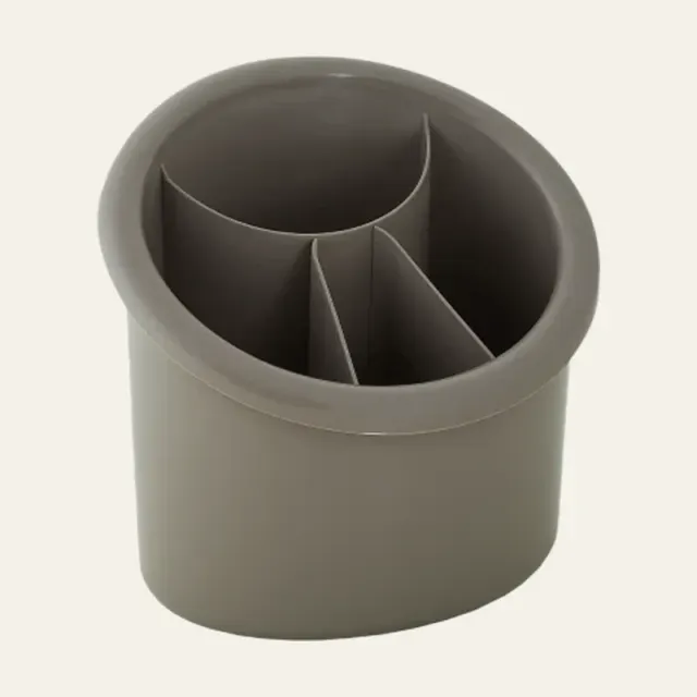 Підставка для столових приборів овальна Алеана 15,3 × 12 × 15,5 см (капучино), 167094