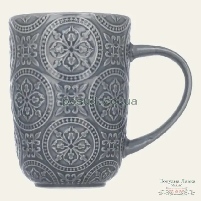 Фото товару «Керамічна чашка Limited Edition Pattern 18478GR, 410 мл, сіра»