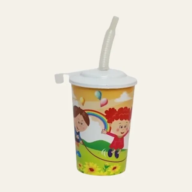 Склянка дитяча Irak Plastik із трубочкою, 400 мл, CM-615