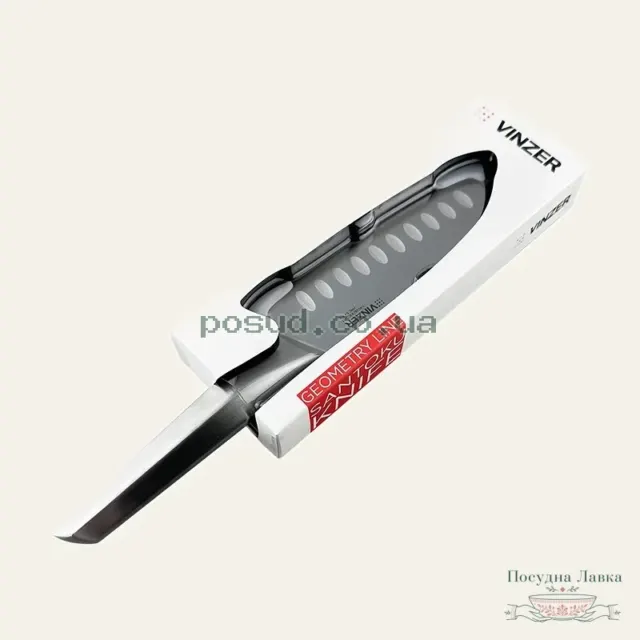 Фото товару «Ніж сантоку Vinzer Geometry Line, 12,7 см, 50293»
