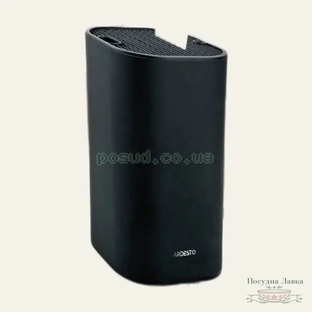 Фото товару «Підставка для ножів Ardesto Gemini AR2123PH, чорна, 14 × 14 × 22,8 см»