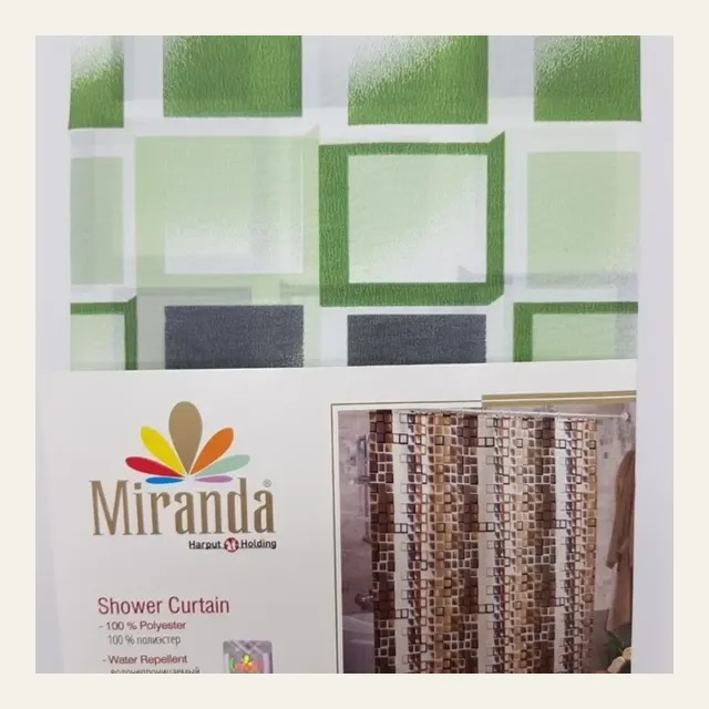 Штора Miranda, Kare зелена 180 × 200 см MR0030