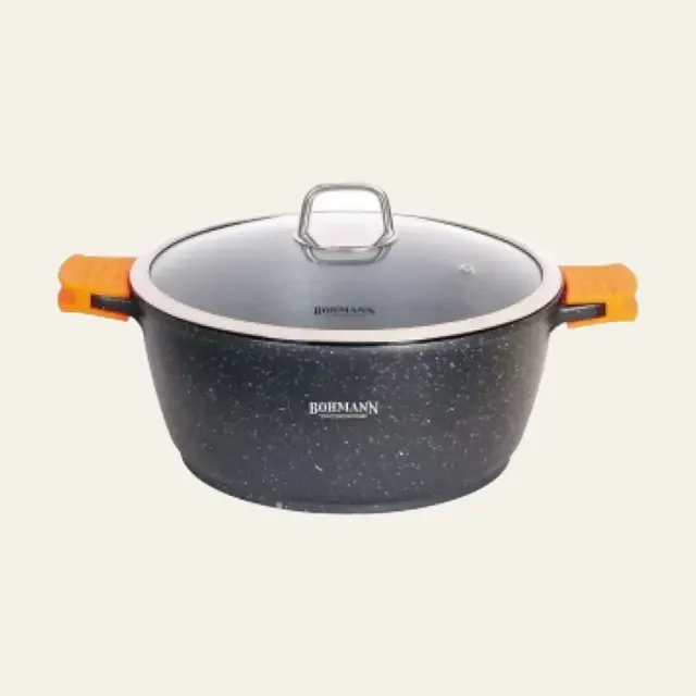 Каструля Bohmann BH-7350-26MRB з гранітним покриттям, 5 л