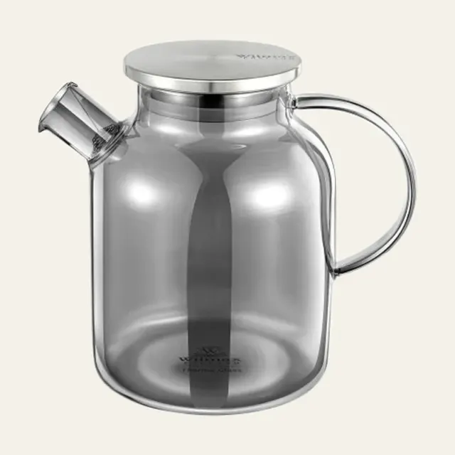 Чайник зі спіральним фільтром і металевою кришкою Wilmax Thermo Smoky Grey, 1,6 л, WL-888811002 / A