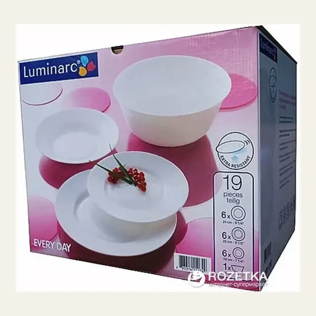 Фото товару «Сервіз столовий Luminarc Everyday 19 предметів 5715N G0567»