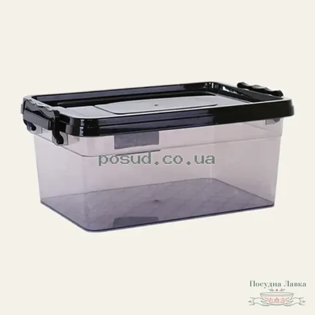 Контейнер Asude Plastik ASD135-F, 0,3 л, чорно-прозорий