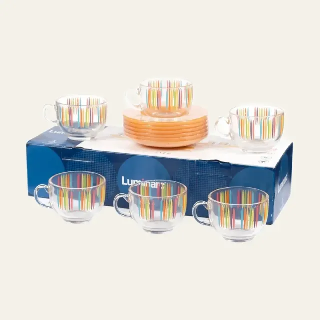Фото товару «Набір чайний Luminarc Fizz, 220 мл, 12 предметів, P6880»