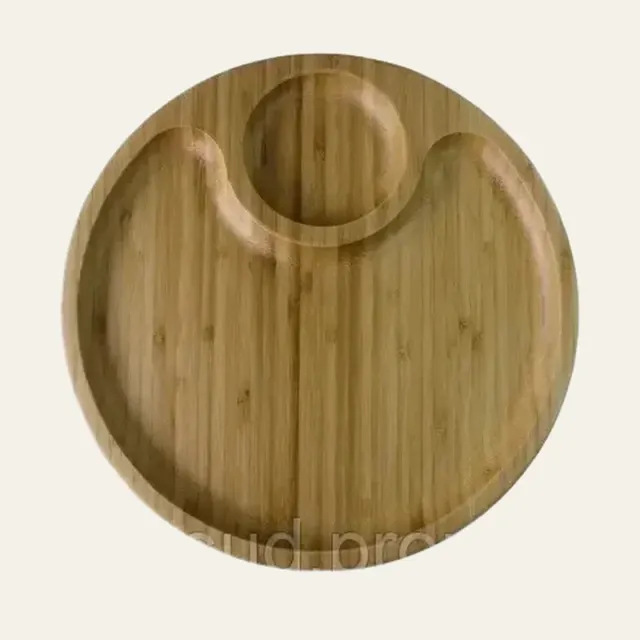 Блюдо Wilmax Bamboo, кругле, 35,5 см 2 секції, 771045