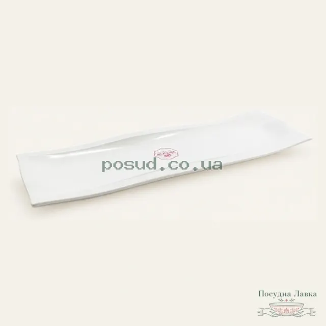 Прямокутне блюдо Tudor Royal White TU1895-1, 39 × 13 см, біла порцеляна, гладке