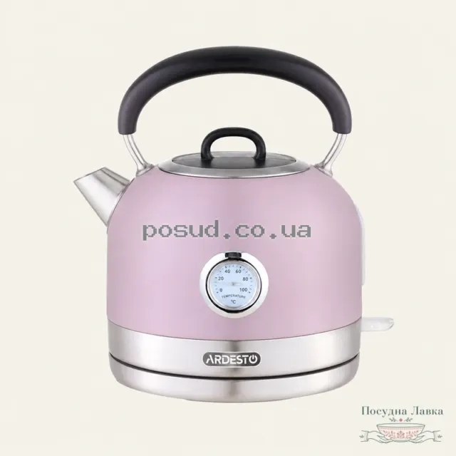 Електрочайник Ardesto EKL-F500L, 1,7 л, металевий, матовий, Otter, ліловий