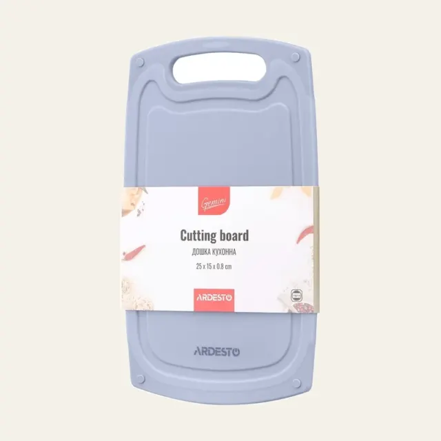 Фото товару «Дошка обробна Ardesto Gemini AR1425GR, сіра, 25 × 15 × 0,8 см»