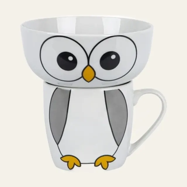 Набір дитячого посуду Limited Edition HAPPY OWL, 2 предмети, у подарунковому пакуванні, YF6014