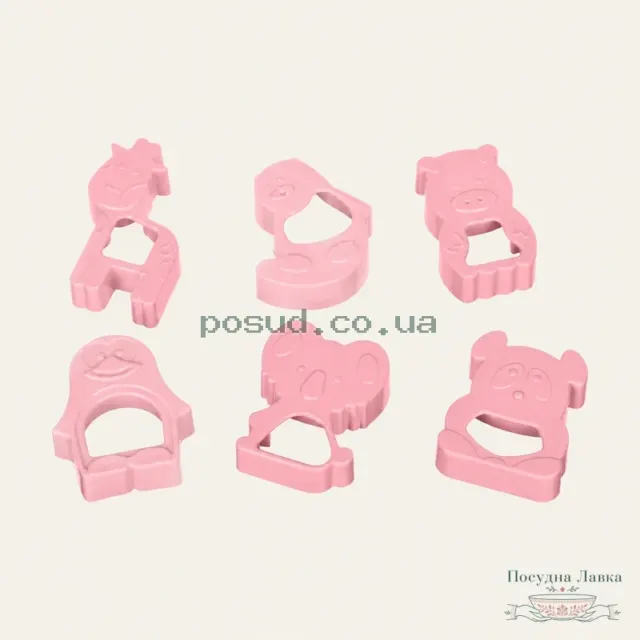Набір формочок для печива Ardesto Tasty Baking AR2309PP, 6 шт., рожевий