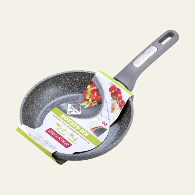 Сковорідка Kamille Granite Ø 20 см з гранітним покриттям, без кришки, KM-4285GR