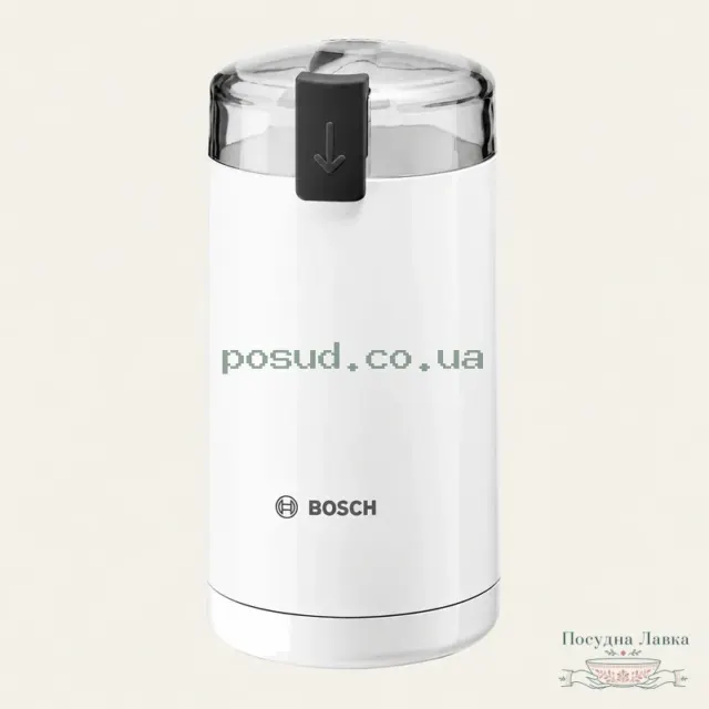 Фото товару «Кавомолка Bosch TSM6A011W, 180 Вт, 75 г, біла»