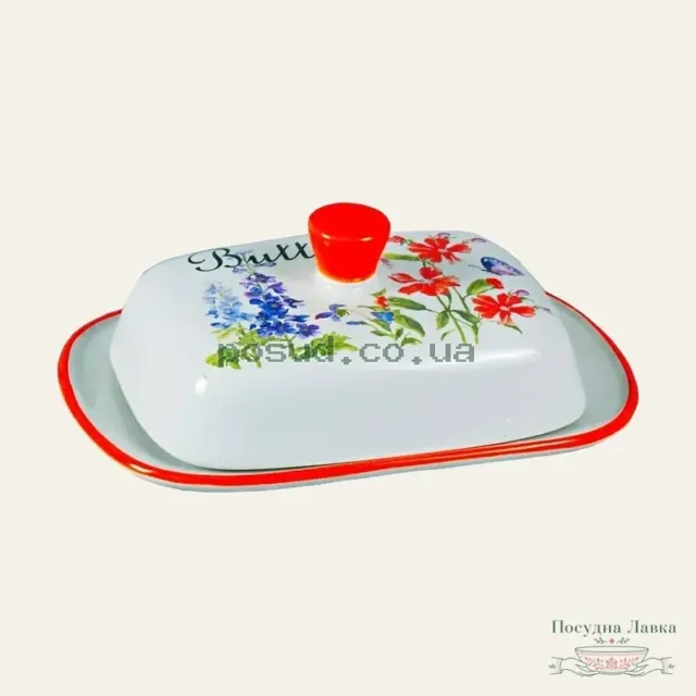 Маслянка Maestro Flora MR-20008-45, керамічна з кришкою