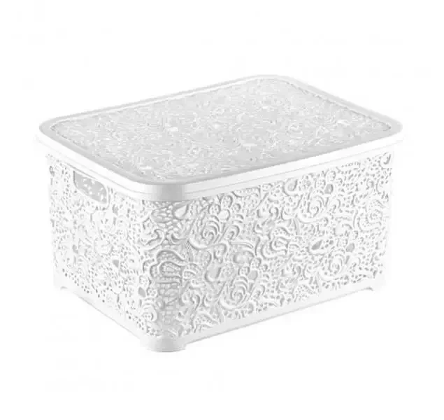 Фото товару «Кошик для побутових речей Elif Plastic «Ажур» 10 л (25 × 34,5 × 16 см), 377»