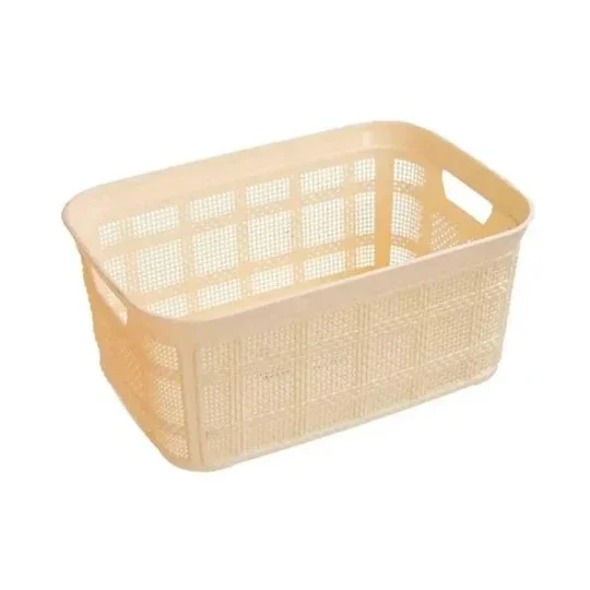 Фото товару «Кошик без кришки AKAY Plastik JUTE MIX 5 л 27 × 19 × 12 см, AK 595»