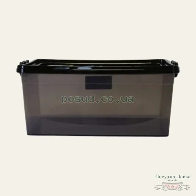 Контейнер для речей Asude Plastik ASD147-F, 40 л, чорно-прозорий