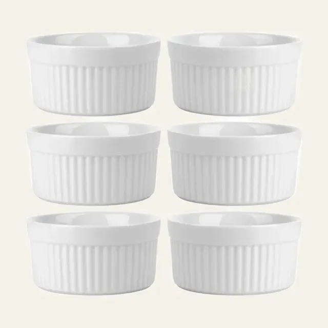 Набір порційних керамічних форм Limited Edition Ramekin White, 6 шт. × 150 мл, B010816