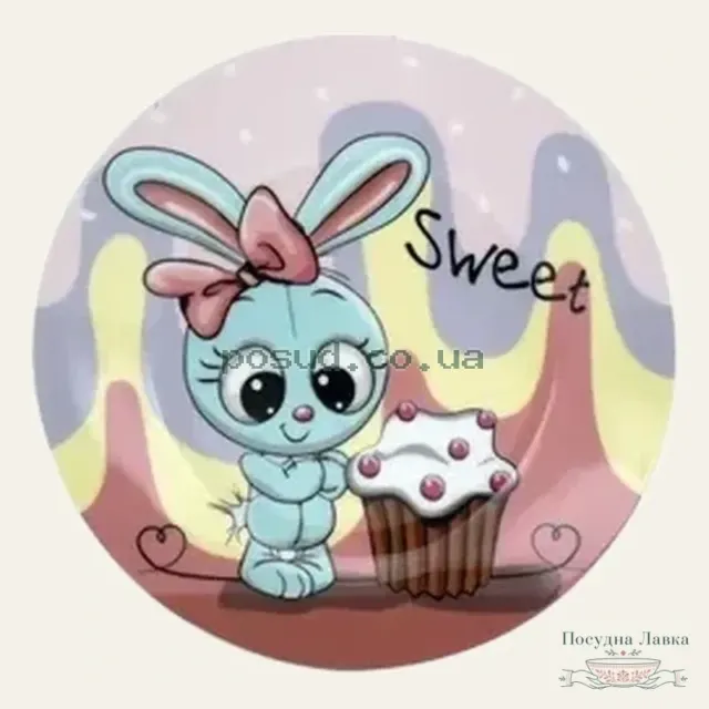 Фото товару «Набір дитячого посуду Limited Edition Sweet Bunny: кухоль + 2 тарілки, 3 предмети, YF6026»