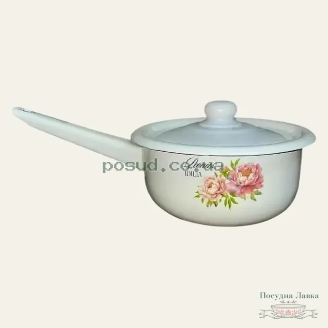 Ківш Idilia «Піон» І 2108/2 з кришкою, 1,5 л, молочний