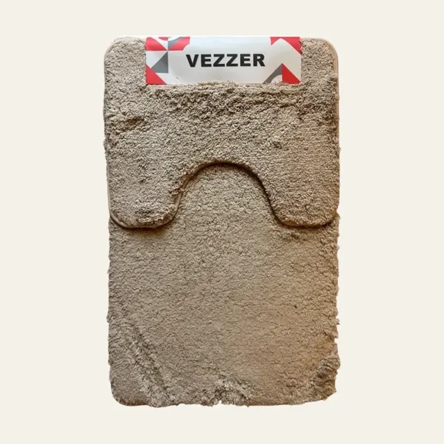 Фото товару «Набір килимків для ванної Vezzer 2 шт., 50 × 80 + 50 × 40 см, світло-бежевий»
